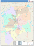 San Joaquin County, CA Digital Map Color Cast Style